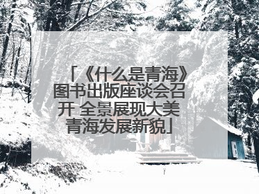 《什么是青海》图书出版座谈会召开 全景展现大美青海发展新貌