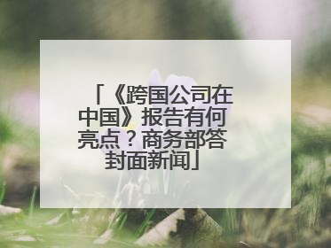 《跨国公司在中国》报告有何亮点？商务部答封面新闻