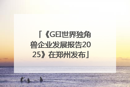 《GEI世界独角兽企业发展报告2025》在郑州发布