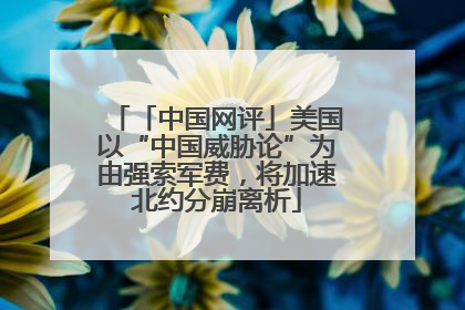 「中国网评」美国以“中国威胁论”为由强索军费，将加速北约分崩离析