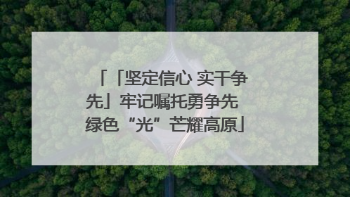 「坚定信心 实干争先」牢记嘱托勇争先 绿色“光”芒耀高原