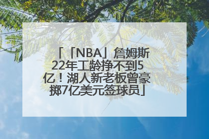 「NBA」詹姆斯22年工龄挣不到5亿！湖人新老板曾豪掷7亿美元签球员