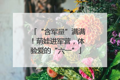 “含军量”满满！萌娃进军营，体验爱的“六一”
