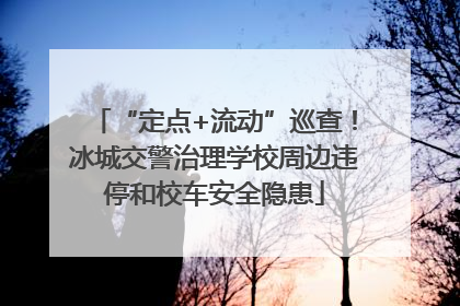 “定点+流动”巡查！冰城交警治理学校周边违停和校车安全隐患
