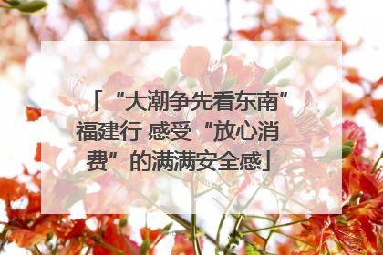 “大潮争先看东南”福建行 感受“放心消费”的满满安全感