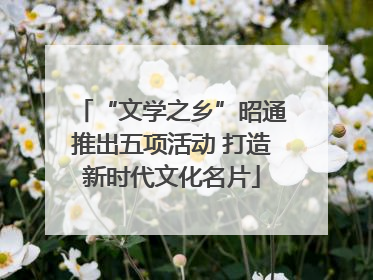 “文学之乡”昭通推出五项活动 打造新时代文化名片