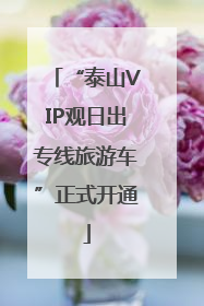 “泰山VIP观日出专线旅游车”正式开通