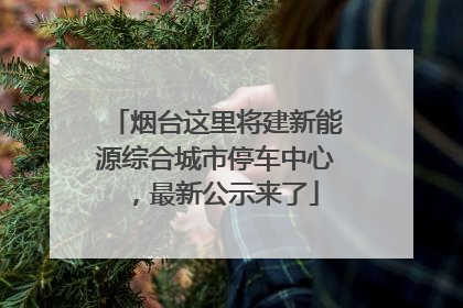 烟台这里将建新能源综合城市停车中心，最新公示来了