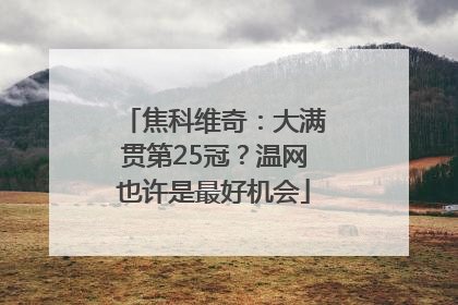 焦科维奇：大满贯第25冠？温网也许是最好机会