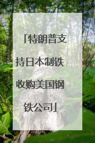 特朗普支持日本制铁收购美国钢铁公司
