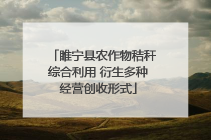 睢宁县农作物秸秆综合利用 衍生多种经营创收形式