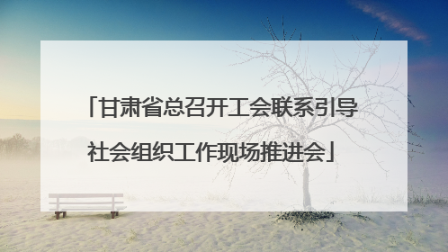 甘肃省总召开工会联系引导社会组织工作现场推进会