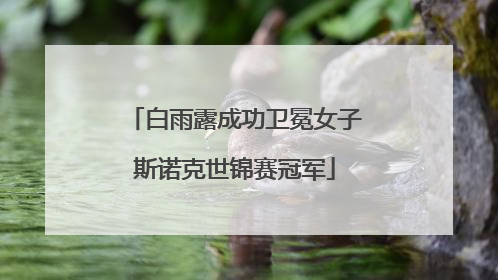 白雨露成功卫冕女子斯诺克世锦赛冠军