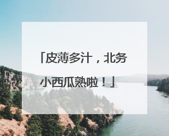 皮薄多汁，北务小西瓜熟啦！