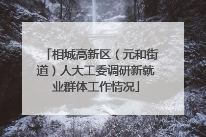 相城高新区（元和街道）人大工委调研新就业群体工作情况