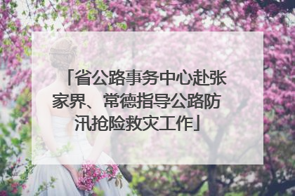 省公路事务中心赴张家界、常德指导公路防汛抢险救灾工作