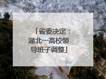 省委决定：湖北一高校领导班子调整