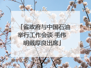 省政府与中国石油举行工作会谈 毛伟明戴厚良出席