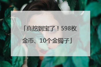 真挖到宝了！598枚金币、10个金镯子
