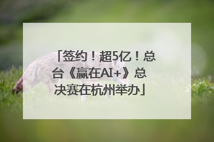 签约！超5亿！总台《赢在AI+》总决赛在杭州举办