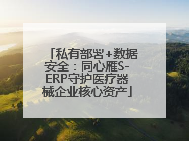 私有部署+数据安全：同心雁S-ERP守护医疗器械企业核心资产