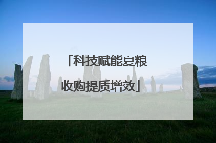 科技赋能夏粮收购提质增效