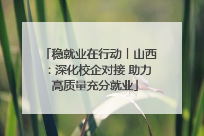 稳就业在行动丨山西：深化校企对接 助力高质量充分就业