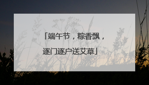 端午节，粽香飘，逐门逐户送艾草