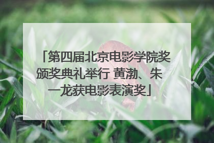 第四届北京电影学院奖颁奖典礼举行 黄渤、朱一龙获电影表演奖
