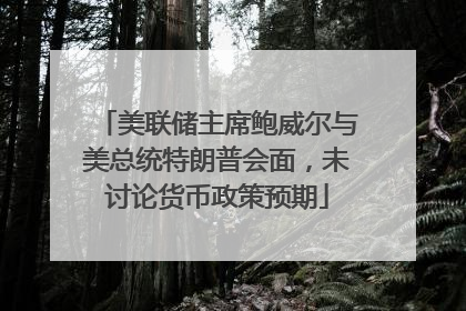 美联储主席鲍威尔与美总统特朗普会面，未讨论货币政策预期