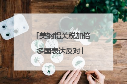 美钢铝关税加倍 多国表达反对