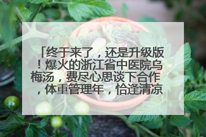 终于来了，还是升级版！爆火的浙江省中医院乌梅汤，费尽心思谈下合作，体重管理年，恰逢清凉解暑时，冲！