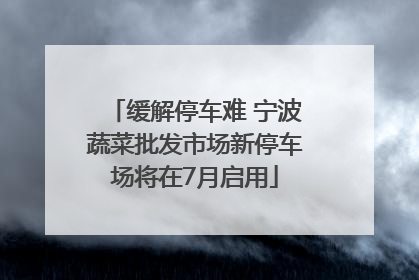 缓解停车难 宁波蔬菜批发市场新停车场将在7月启用