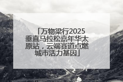 万物梁行2025垂直马拉松嘉年华太原站，云端赛道点燃城市活力基因