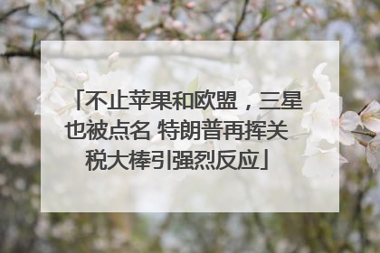 不止苹果和欧盟，三星也被点名 特朗普再挥关税大棒引强烈反应