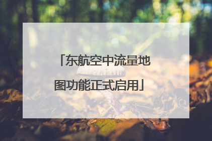 东航空中流量地图功能正式启用