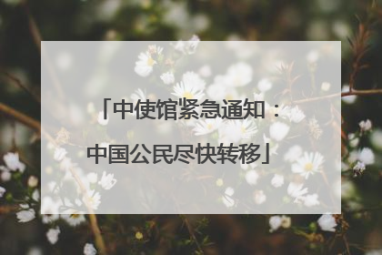 中使馆紧急通知：中国公民尽快转移