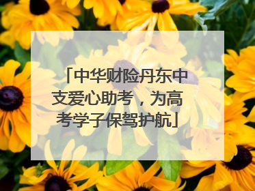 中华财险丹东中支爱心助考，为高考学子保驾护航