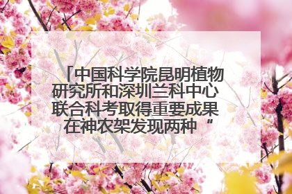 中国科学院昆明植物研究所和深圳兰科中心联合科考取得重要成果 在神农架发现两种“国保”级兰花