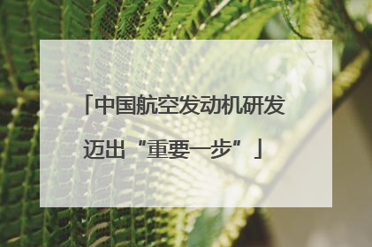 中国航空发动机研发迈出“重要一步”