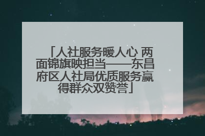 人社服务暖人心 两面锦旗映担当——东昌府区人社局优质服务赢得群众双赞誉