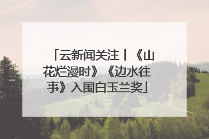 云新闻关注丨《山花烂漫时》《边水往事》入围白玉兰奖