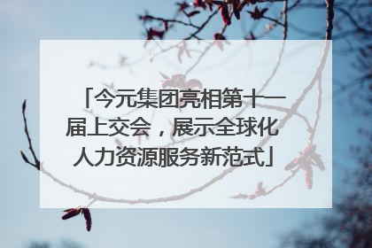 今元集团亮相第十一届上交会，展示全球化人力资源服务新范式