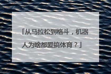 从马拉松到格斗，机器人为啥都爱搞体育？