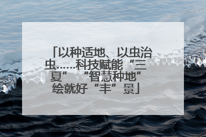 以种适地、以虫治虫……科技赋能“三夏” “智慧种地”绘就好“丰”景