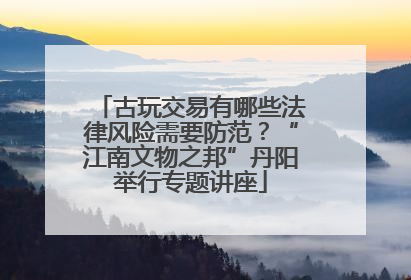 古玩交易有哪些法律风险需要防范？“江南文物之邦”丹阳举行专题讲座