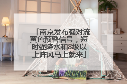 南京发布强对流黄色预警信号，短时强降水和8级以上阵风马上就来