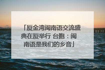 厦金湾闽南语交流盛典在厦举行 台胞：闽南语是我们的乡音