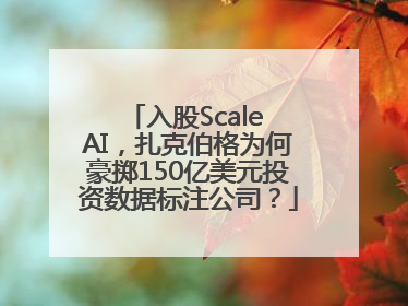 入股Scale AI，扎克伯格为何豪掷150亿美元投资数据标注公司？