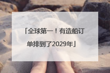 全球第一！有造船订单排到了2029年